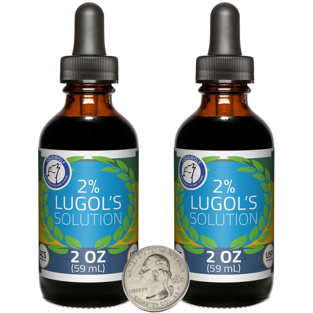 Lugol's Solution 2% - 4 Fluid Ounces in 2 Bottles Lugol's Solution 2% - 4 Fluid Ounces in 2 Bottles