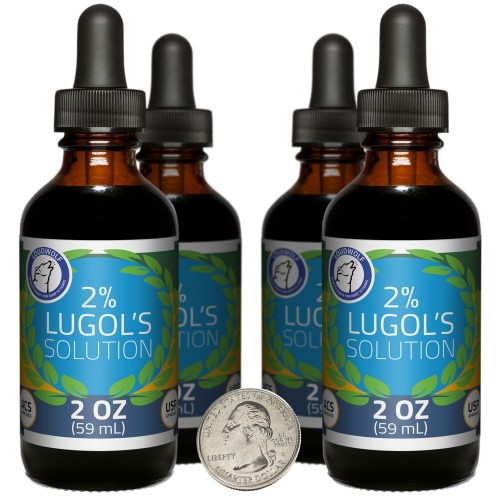 Lugol's Solution 2% - 8 Fluid Ounces in 4 Bottles
