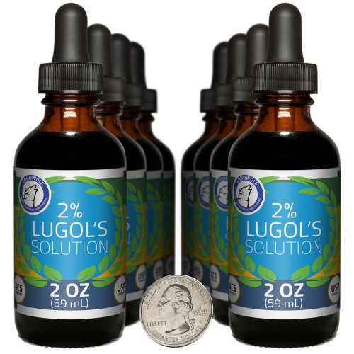 Lugol's Solution 2% - 16 Fluid Ounces in 8 Bottles
