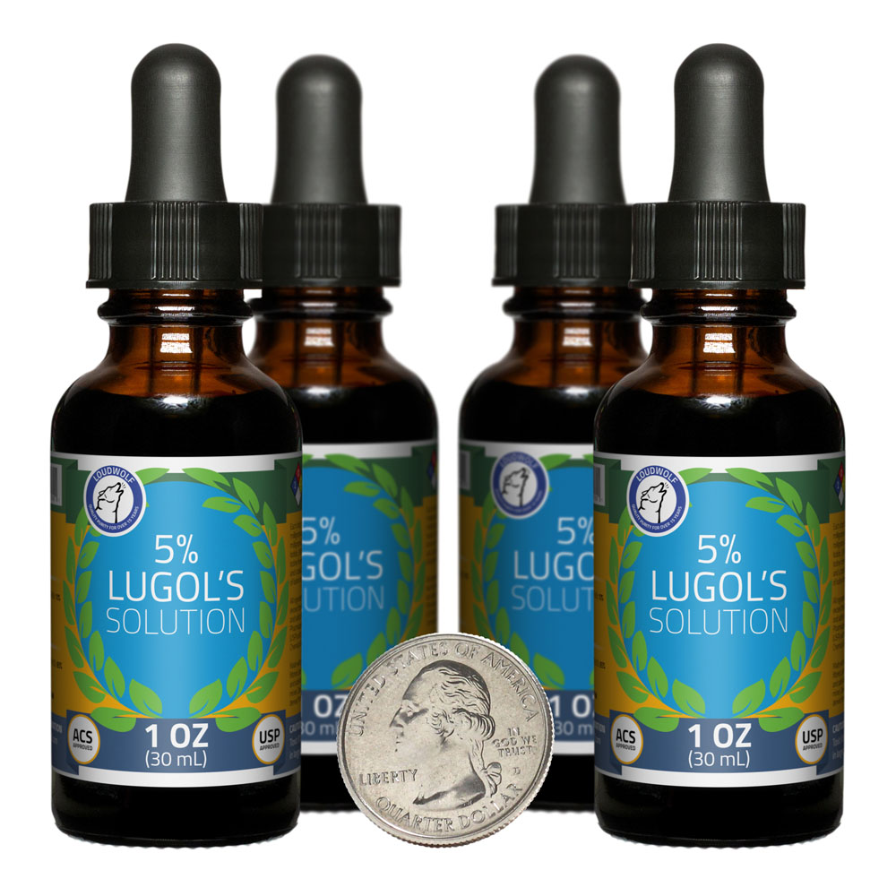 Lugol's Solution 5% - 4 Fluid Ounces in 4 Bottles Lugol's Solution 5% - 4 Fluid Ounces in 4 Bottles