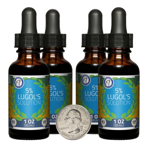 Lugol's Solution 5%  - 4 Fluid Ounces in 4 Bottles
