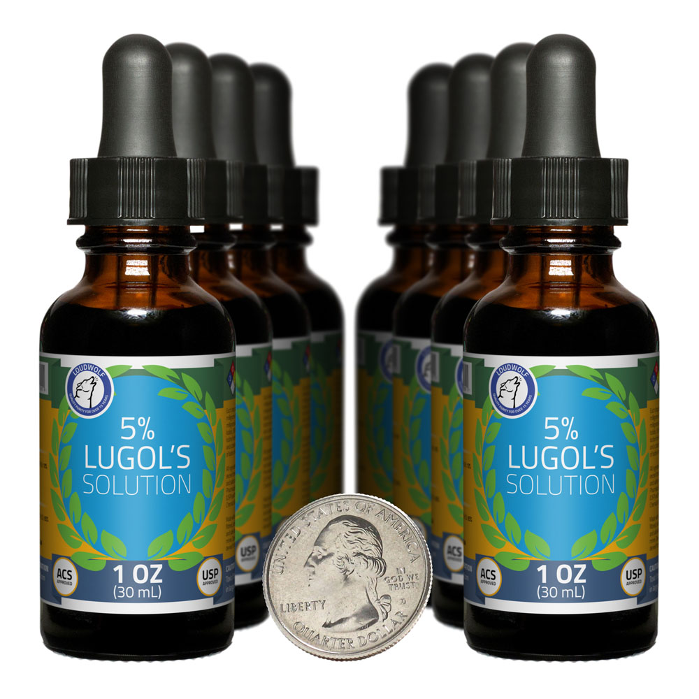 Lugol's Solution 5% - 8 Fluid Ounces in 8 Bottles Lugol's Solution 5% - 8 Fluid Ounces in 8 Bottles