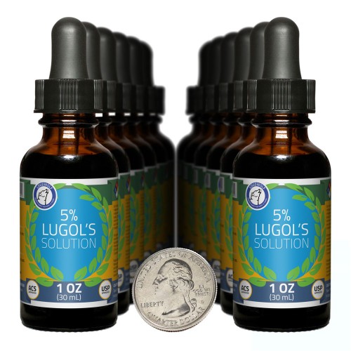 Lugol's Solution 5%  - 12 Fluid Ounces in 12 Bottles