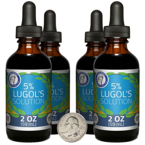 Lugol's Solution 5%  - 8 Fluid Ounces in 4 Bottles