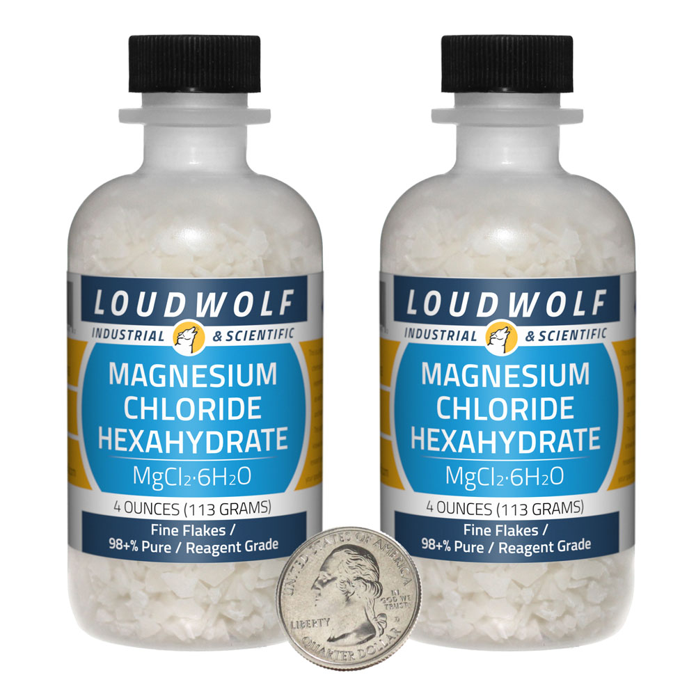 Magnesium Chloride Hexahydrate - 8 Ounces in 2 Bottles Magnesium Chloride Hexahydrate - 8 Ounces in 2 Bottles