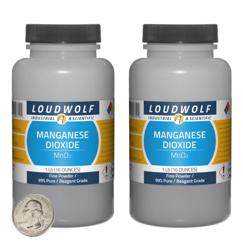 Manganese Dioxide - 2 Pounds in 2 Bottles