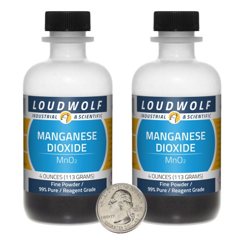 Manganese Dioxide - 8 Ounces in 2 Bottles