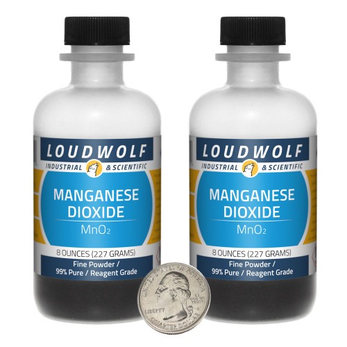 Manganese Dioxide - 1 Pound in 2 Bottles