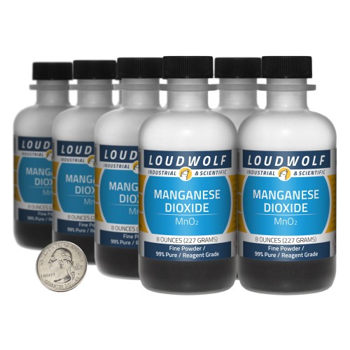 Manganese Dioxide - 4 Pounds in 8 Bottles
