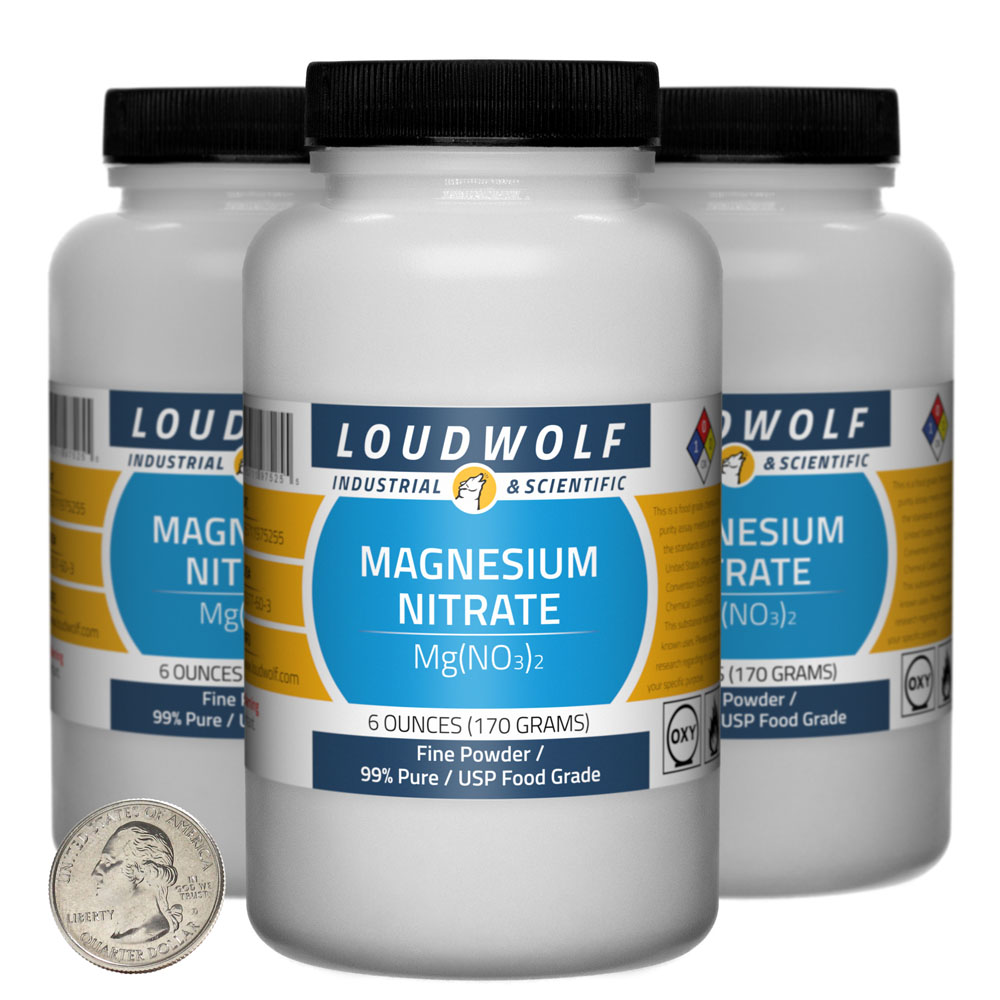 Magnesium Nitrate - 1.1 Pounds in 3 Bottles Magnesium Nitrate - 1.1 Pounds in 3 Bottles