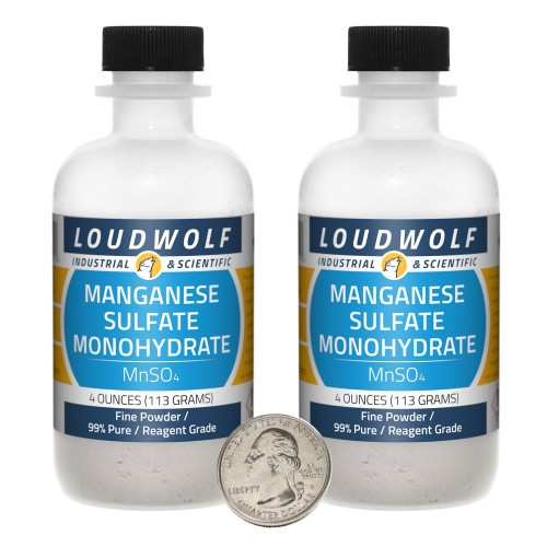 Manganese Sulfate Monohydrate - 8 Ounces in 2 Bottles Manganese Sulfate Monohydrate - 8 Ounces in 2 Bottles