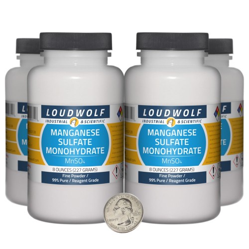 Manganese Sulfate Monohydrate - 2 Pounds in 4 Bottles Manganese Sulfate Monohydrate - 2 Pounds in 4 Bottles
