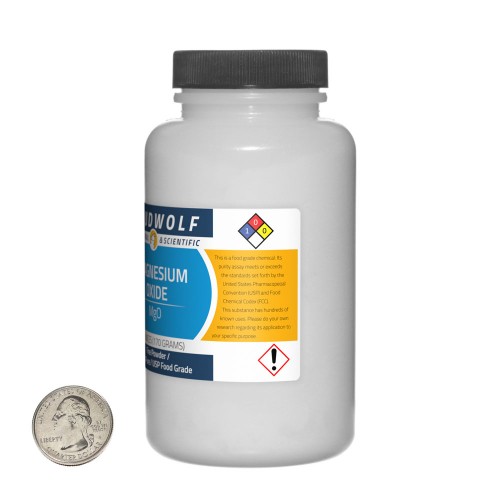 Magnesium Oxide - 1.1 Pounds in 3 Bottles