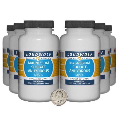 Magnesium Sulfate Anhydrous - 3 Pounds in 6 Bottles