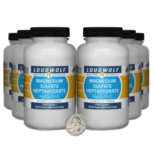 Magnesium Sulfate Heptahydrate - 3 Pounds in 6 Bottles