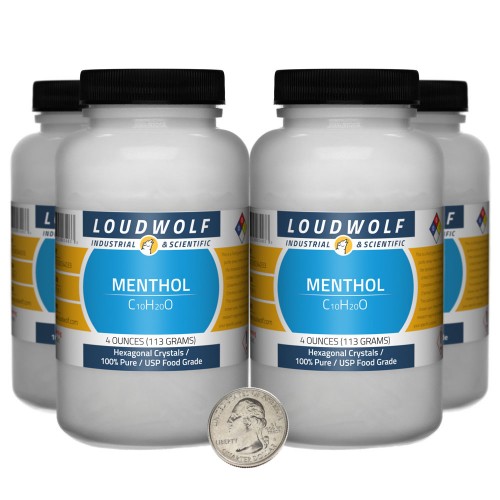 Menthol - 1 Pound in 4 Bottles