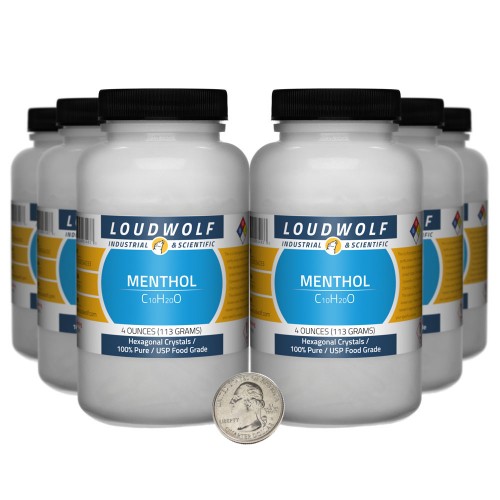 Menthol - 1.5 Pounds in 6 Bottles