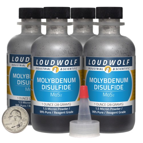 Molybdenum Disulfide - 4 Ounces in 4 Bottles