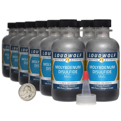 Molybdenum Disulfide - 12 Ounces in 12 Bottles