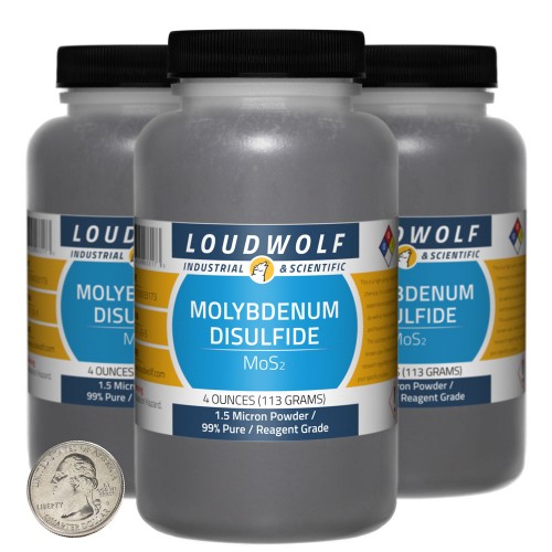 Molybdenum Disulfide - 12 Ounces in 3 Bottles