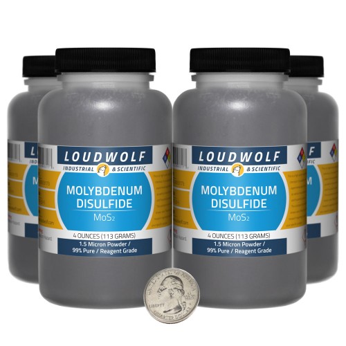 Molybdenum Disulfide - 1 Pound in 4 Bottles