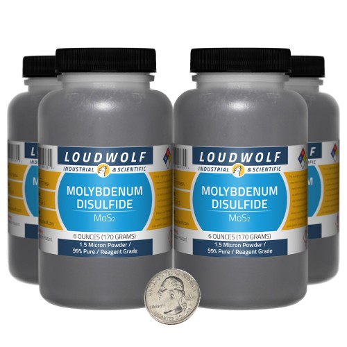 Molybdenum Disulfide - 1.5 Pounds in 4 Bottles