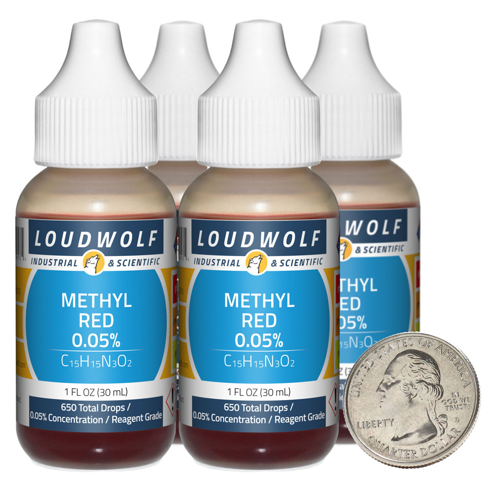 Methyl Red - 4 Fluid Ounces in 4 Bottles Methyl Red - 4 Fluid Ounces in 4 Bottles