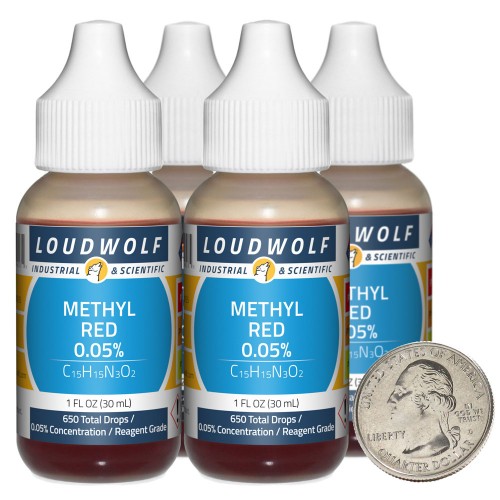 Methyl Red - 4 Fluid Ounces in 4 Bottles Methyl Red - 4 Fluid Ounces in 4 Bottles