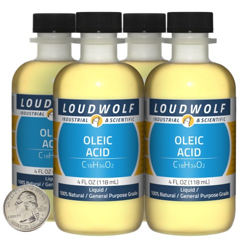Oleic Acid - 16 Fluid Ounces in 4 Bottles Oleic Acid - 16 Fluid Ounces in 4 Bottles
