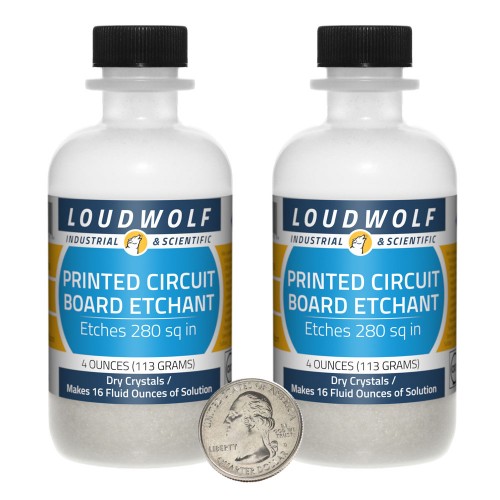 Printed Circuit Board Etchant - 8 Ounces in 2 Bottles