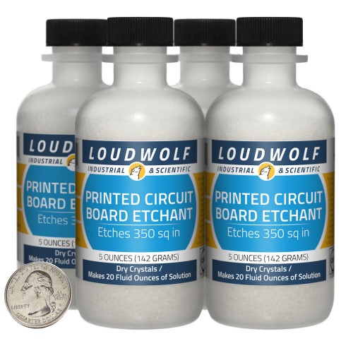 Printed Circuit Board Etchant - 1.3 Pounds in 4 Bottles