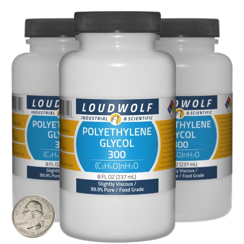Polyethylene Glycol  300 - 24 Fluid Ounces in 3 Bottles