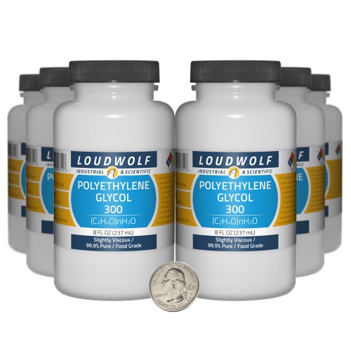Polyethylene Glycol  300 - 48 Fluid Ounces in 6 Bottles