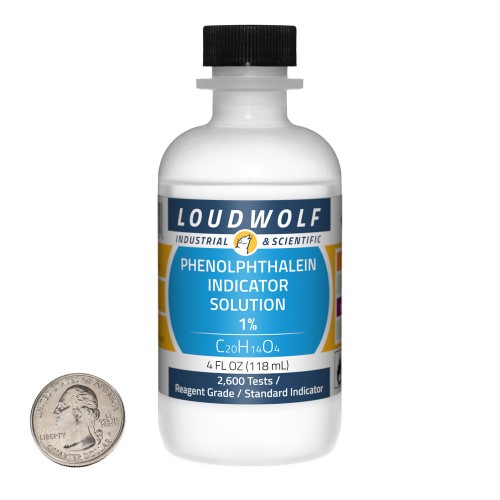 Phenolphthalein Indicator Solution 1% - 4 Fluid Ounces in 1 Bottle Phenolphthalein Indicator Solution 1% - 4 Fluid Ounces in 1 Bottle