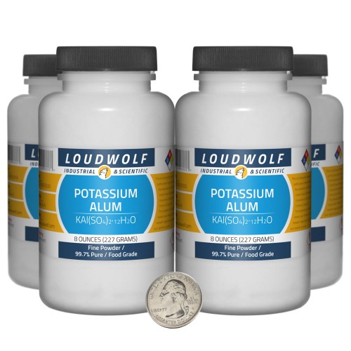 Potassium Alum - 2 Pounds in 4 Bottles