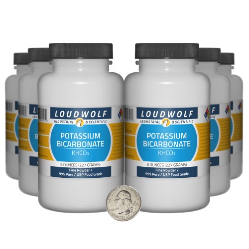 Potassium Bicarbonate - 3 Pounds in 6 Bottles