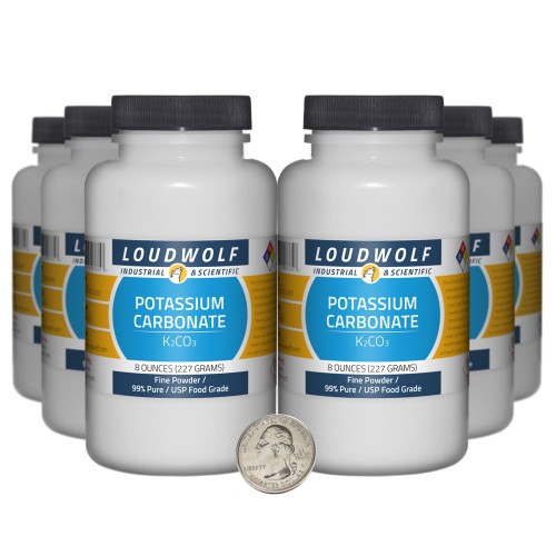 Potassium Carbonate - 3 Pounds in 6 Bottles