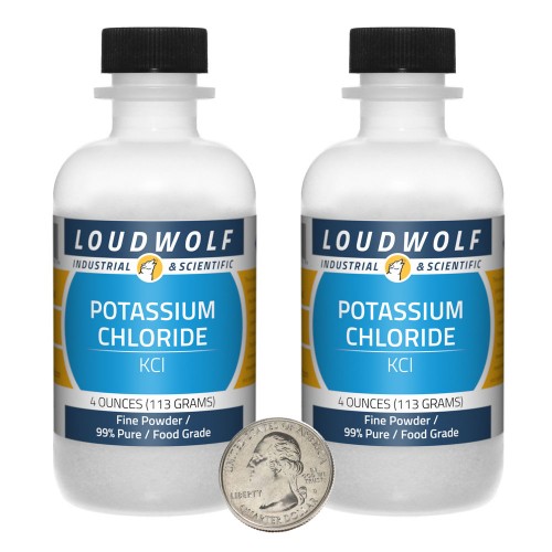 Potassium Chloride - 8 Ounces in 2 Bottles