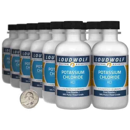 Potassium Chloride - 3 Pounds in 12 Bottles