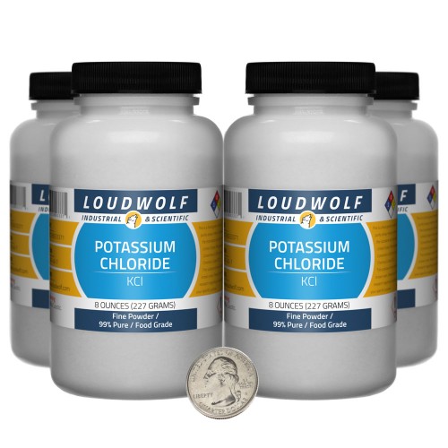 Potassium Chloride - 2 Pounds in 4 Bottles