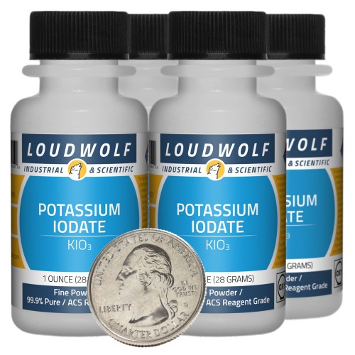 Potassium Iodate - 4 Ounces in 4 Bottles Potassium Iodate - 4 Ounces in 4 Bottles