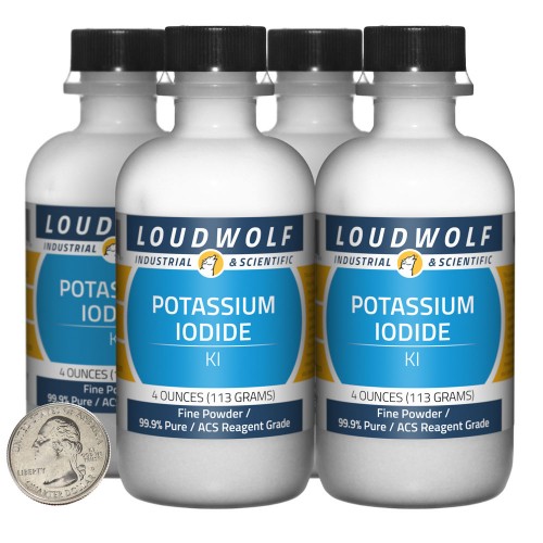 Potassium Iodide - 1 Pound in 4 Bottles