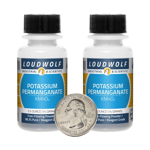 Potassium Permanganate - 1 Ounce in 2 Bottles