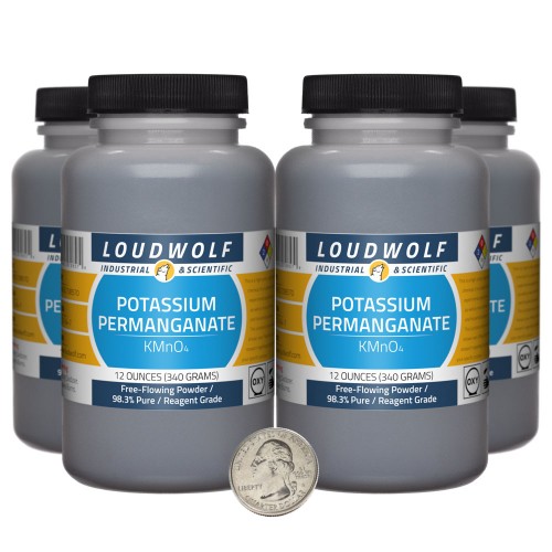 Potassium Permanganate - 3 Pounds in 4 Bottles Potassium Permanganate - 3 Pounds in 4 Bottles