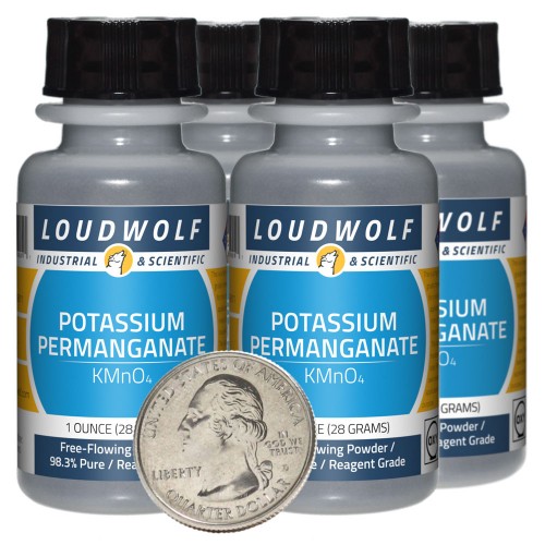 Potassium Permanganate - 4 Ounces in 4 Bottles Potassium Permanganate - 4 Ounces in 4 Bottles