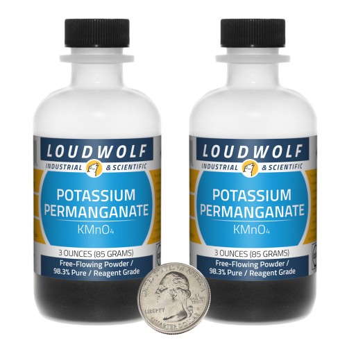 Potassium Permanganate - 6 Ounces in 2 Bottles