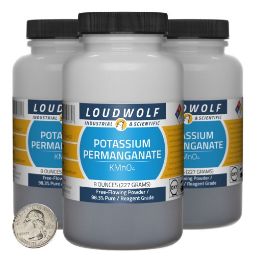Potassium Permanganate - 1.5 Pounds in 3 Bottles
