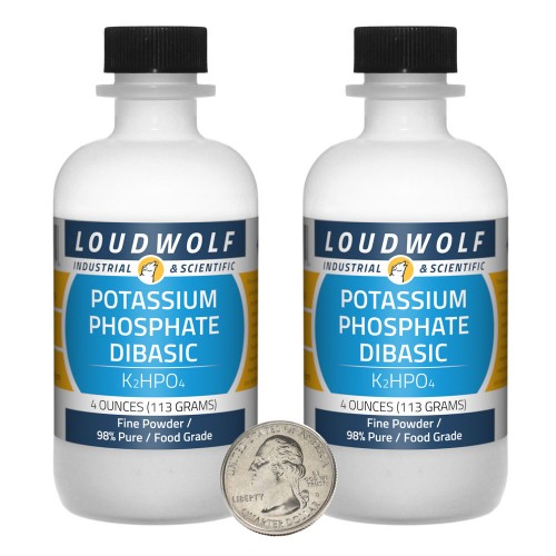 Potassium Phosphate Dibasic - 8 Ounces in 2 Bottles Potassium Phosphate Dibasic - 8 Ounces in 2 Bottles