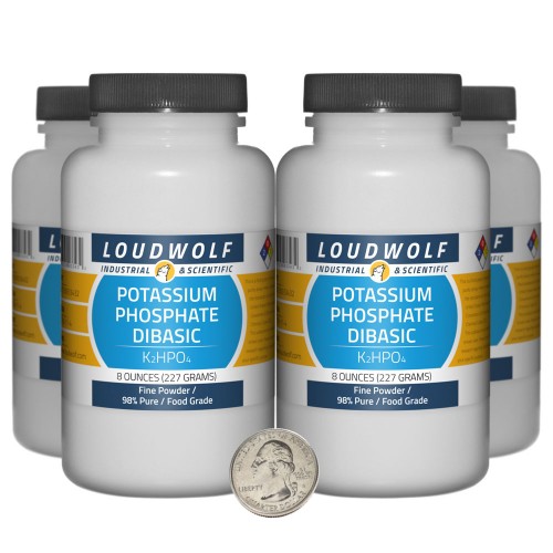 Potassium Phosphate Dibasic - 2 Pounds in 4 Bottles Potassium Phosphate Dibasic - 2 Pounds in 4 Bottles