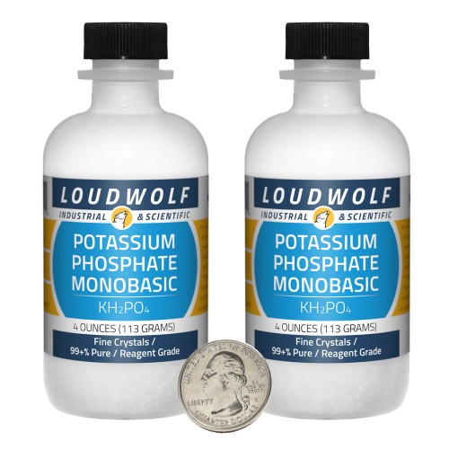 Potassium Phosphate Monobasic - 8 Ounces in 2 Bottles
